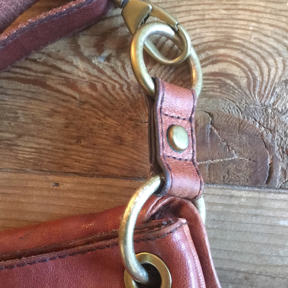 Fossil Vintage Leather Boho Patchwork Crossbody - image 4